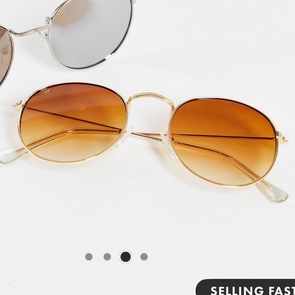 SVNX by ASOS rounded sunglasses in brown - Picture 2 of 3